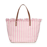 Borsa City in canvas a righe CBF0001 01764L MC2 SAINT BARTH 