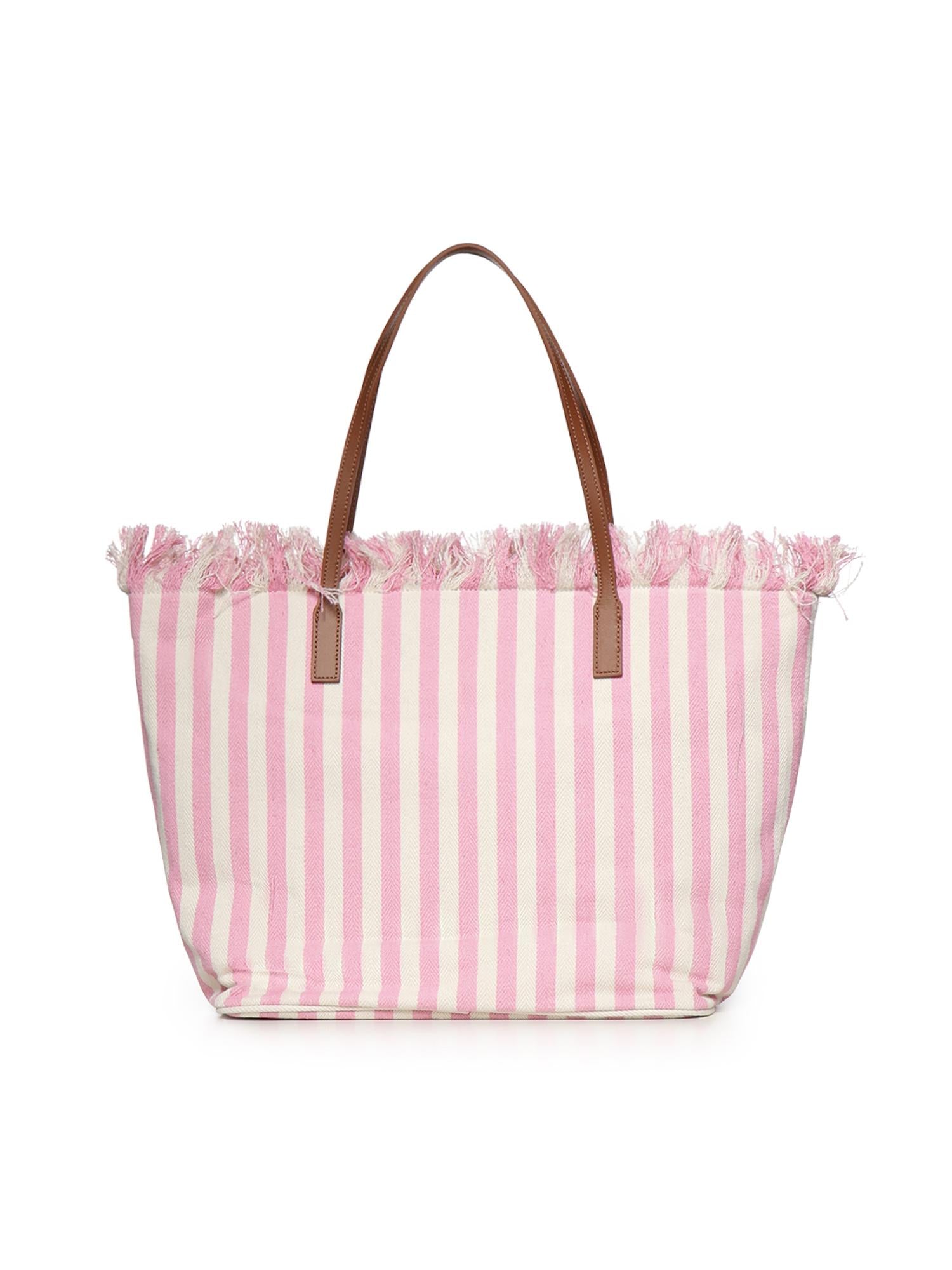 Borsa City in canvas a righe CBF0001 01764L MC2 SAINT BARTH 