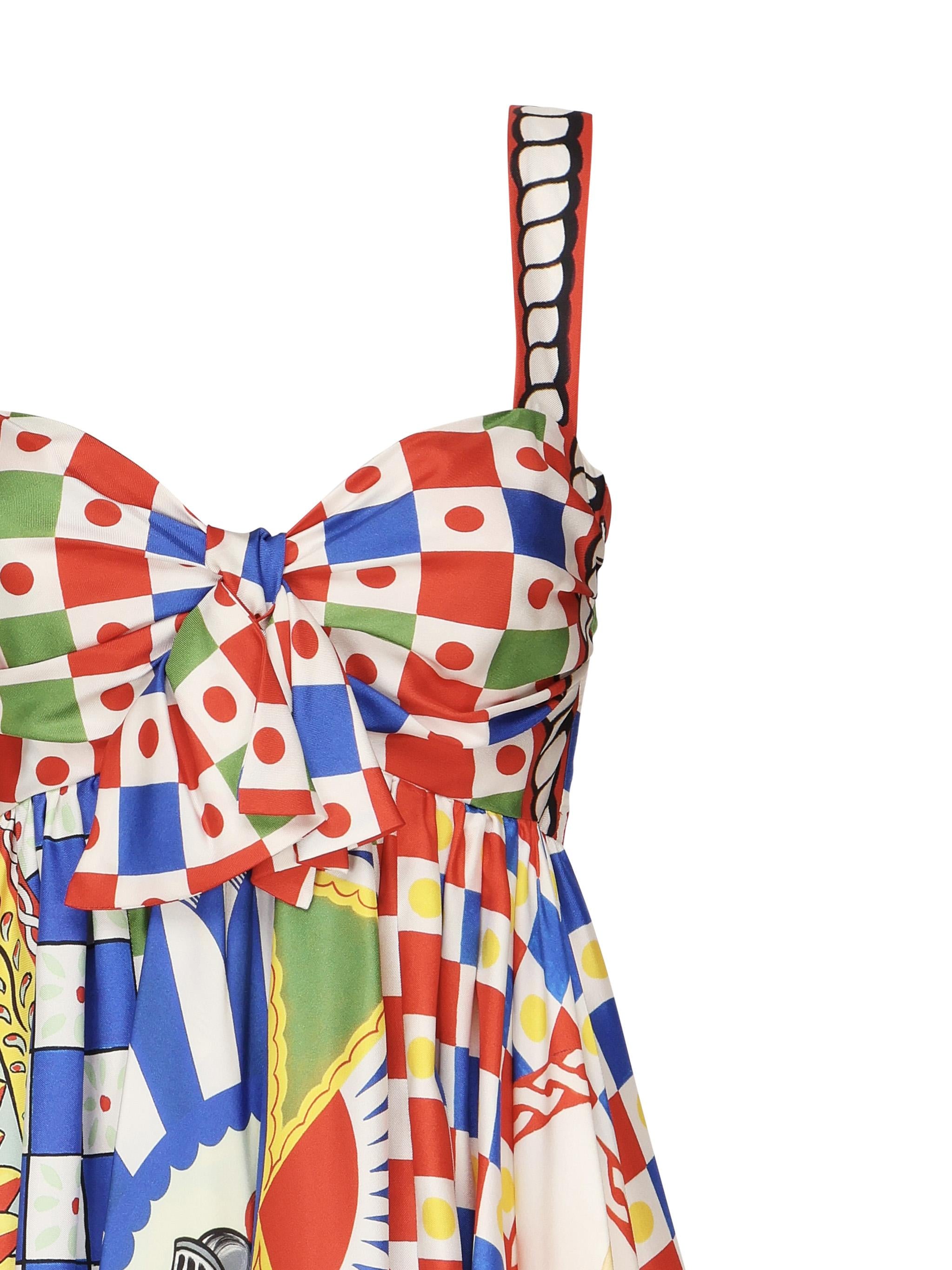 Abito con stampa Carretto in seta F6J1ST GDS12HH96D DOLCE & GABBANA 