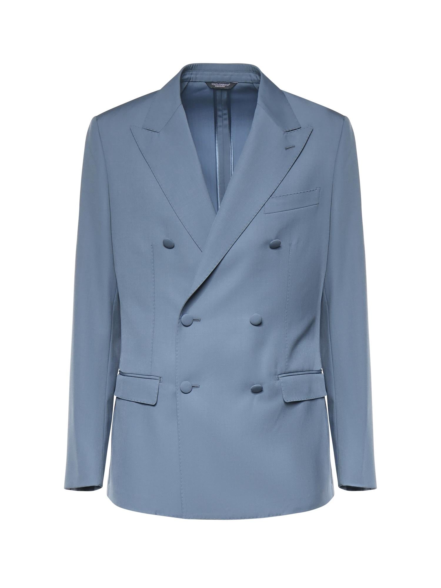 Giacca doppiopetto in popeline di lana G2NW1T HU2BNB0068 DOLCE & GABBANA 