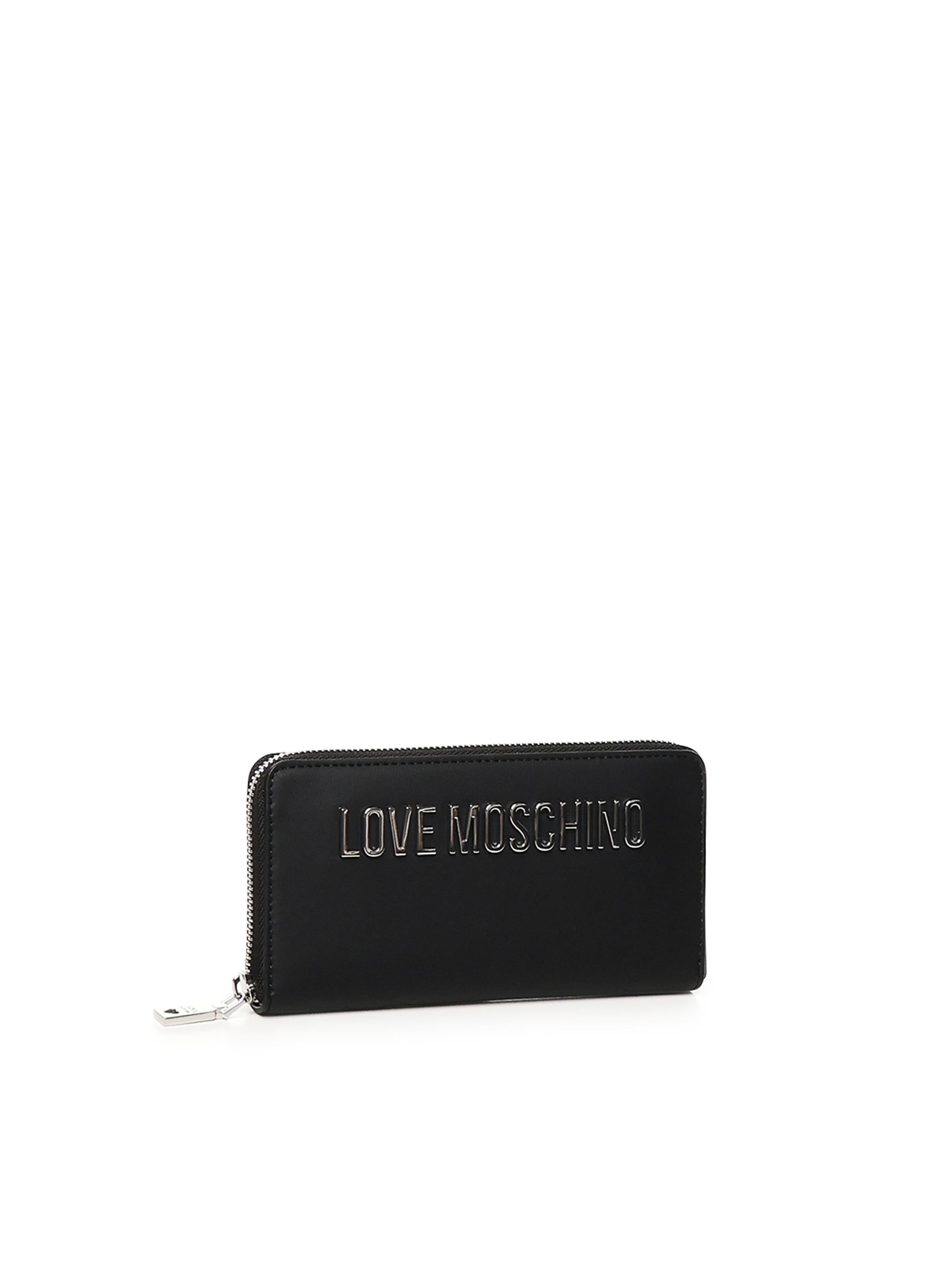 Portafoglio con logo lettering JC5611PP1MKD0 00B LOVE MOSCHINO 