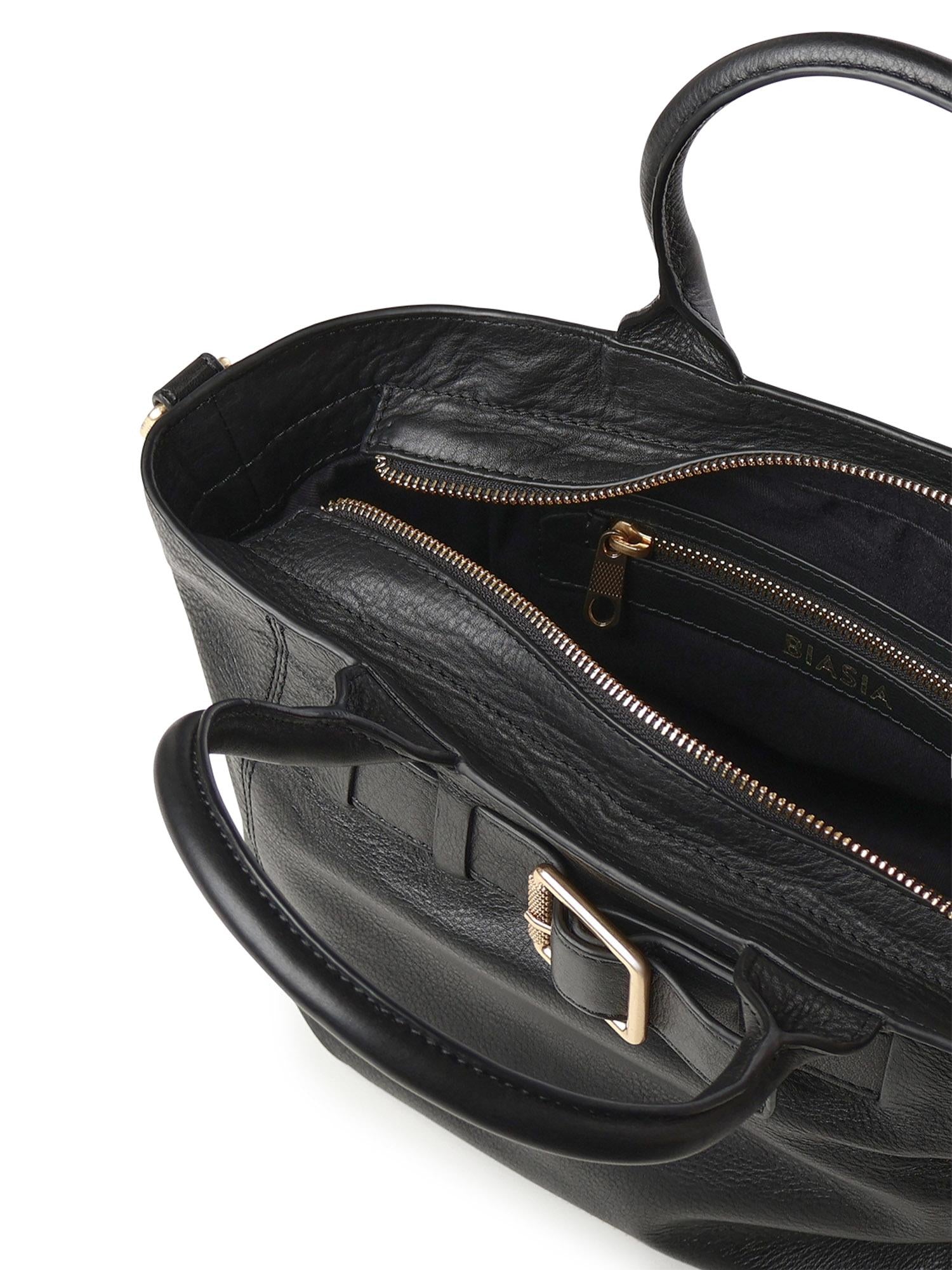 Borsa a mano in pelle BIBP9EC02 NERO BIASIA 