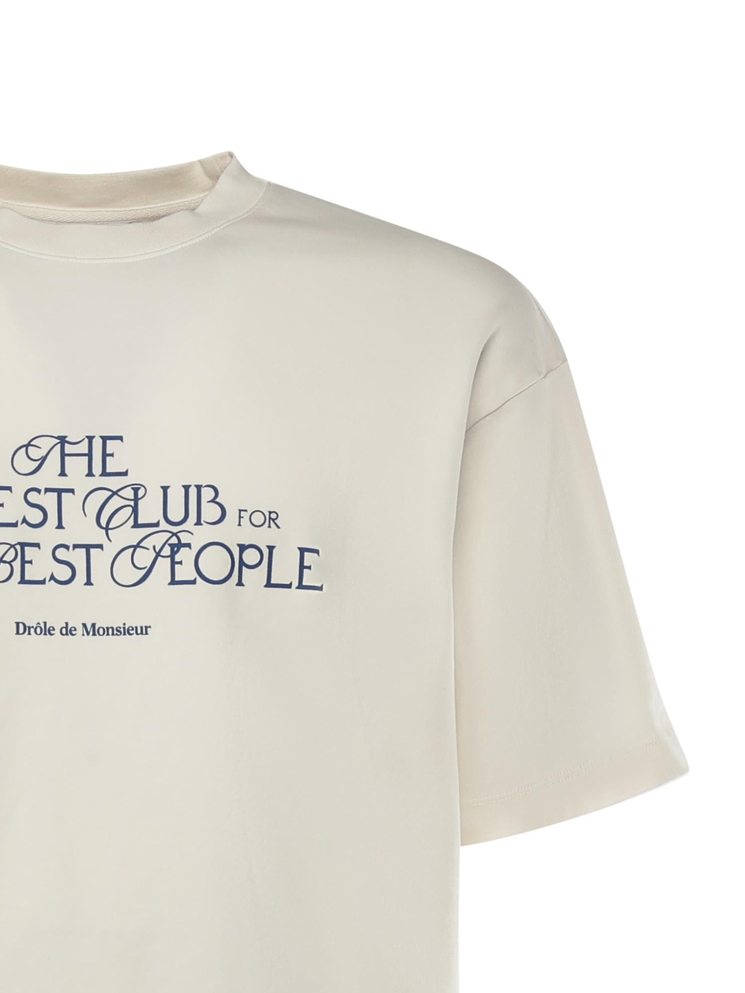 Le T-shirt "The Best Club" ITS273CO002 OW Drôle de Monsieur 