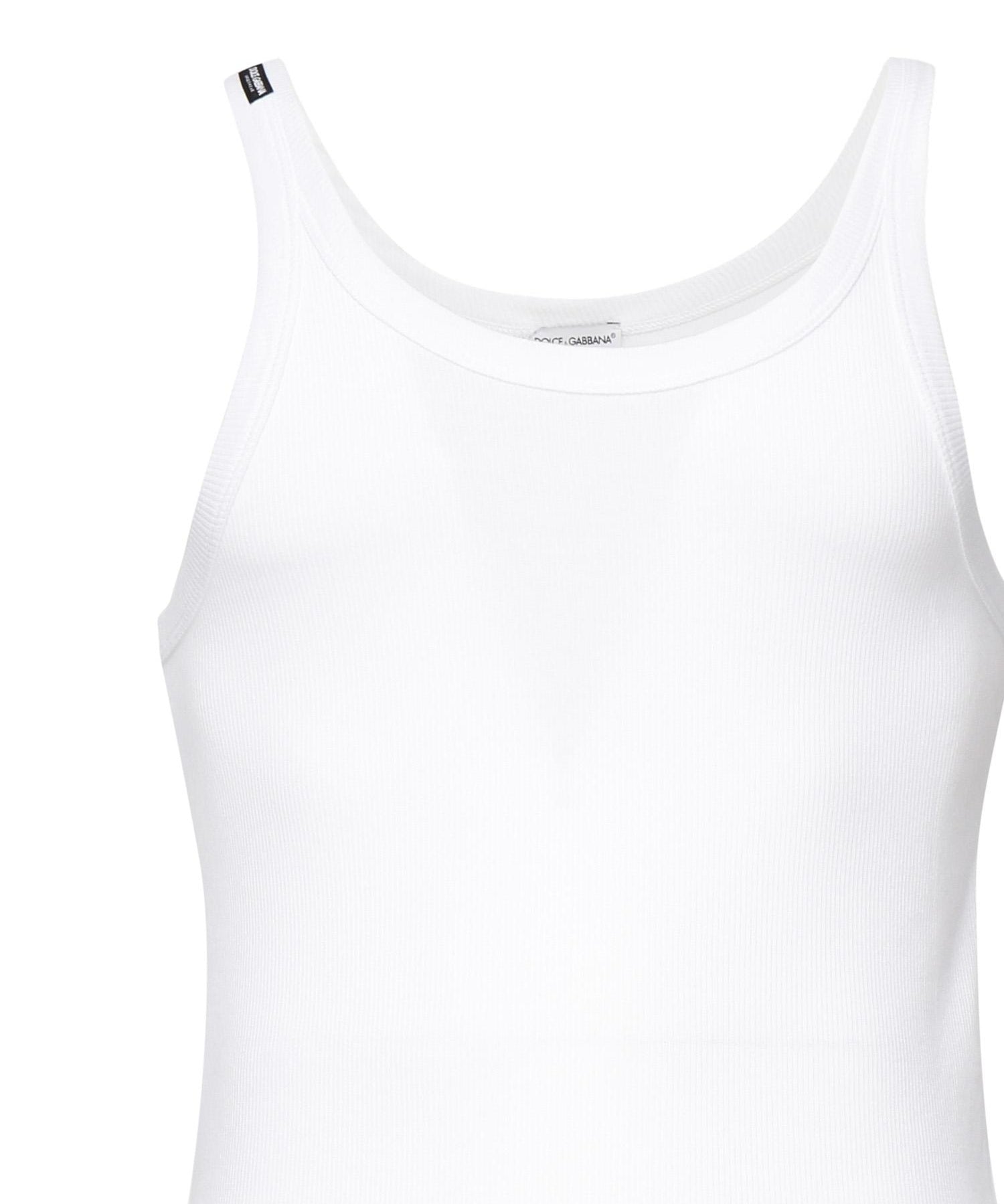 Canotta 'Marcello' a costine<BR/> M8C19J ONN96W0800 DOLCE & GABBANA 