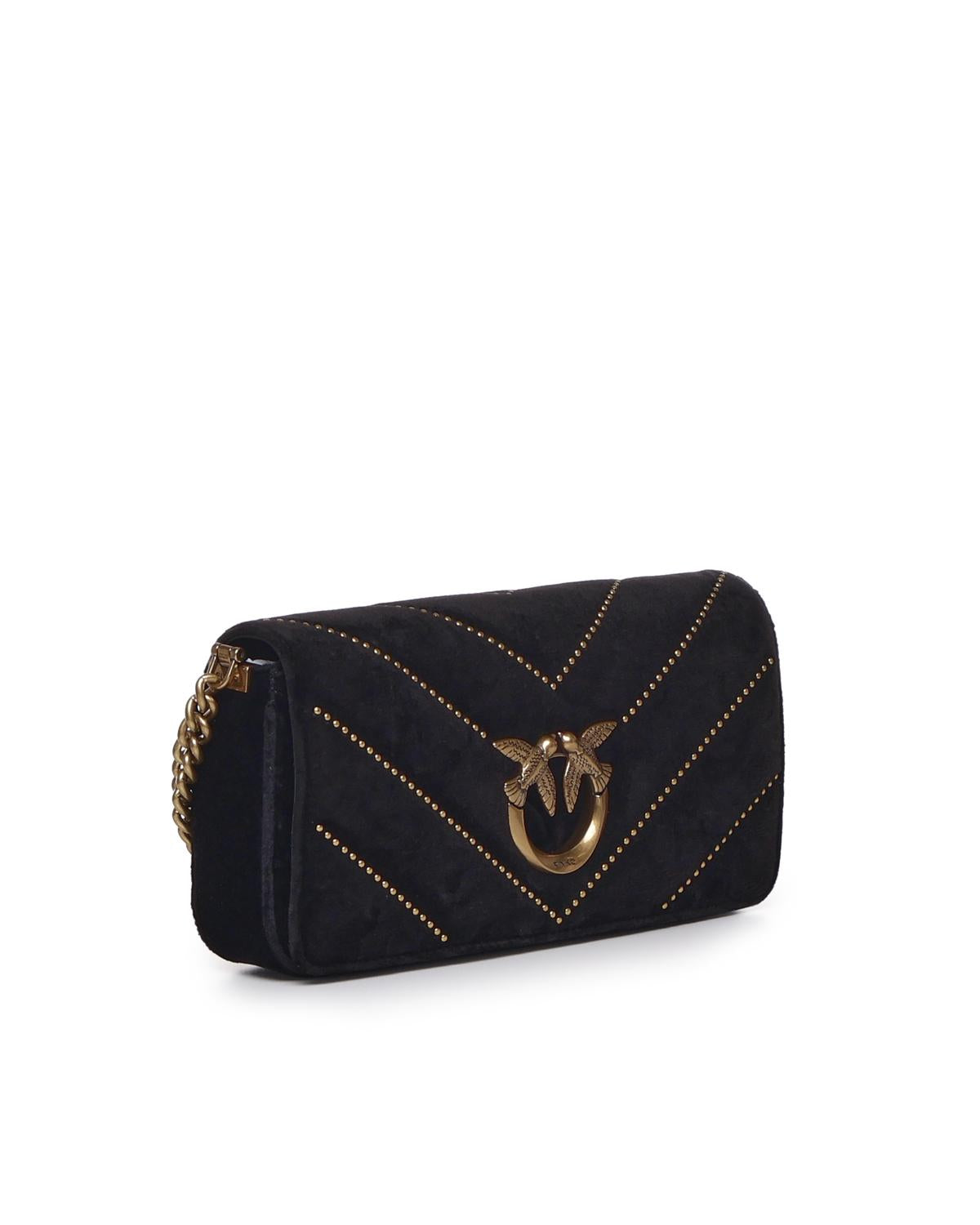 Borsa Love Click Horizontal mini in velluto 100068 A17GZ99Q PINKO 