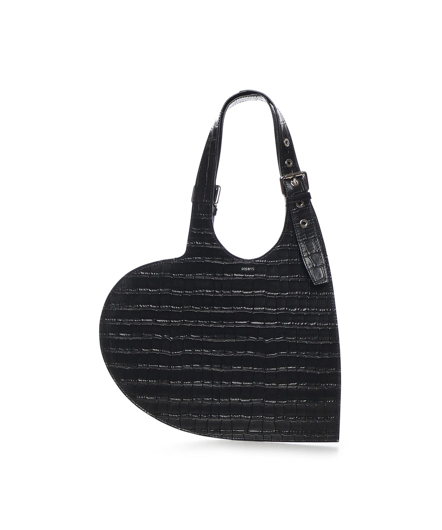 Borsa Croco Heart in pelle COPBA112F6075 BLK COPERNI 
