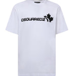 T-shirt in cotone con logo S71GD1629 D20020100 DSQUARED2 