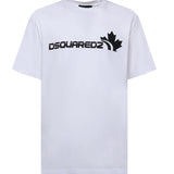 T-shirt in cotone con logo S71GD1629 D20020100 DSQUARED2 
