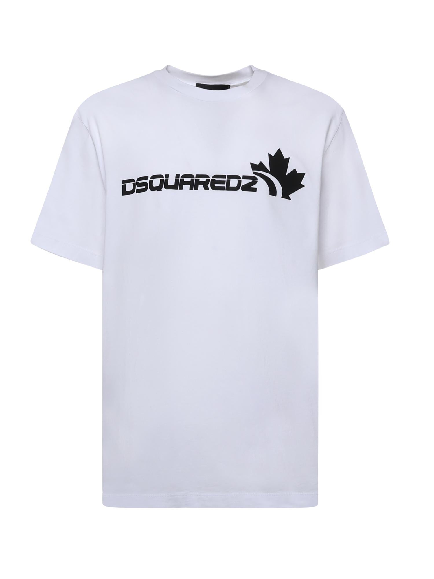 T-shirt in cotone con logo S71GD1629 D20020100 DSQUARED2 