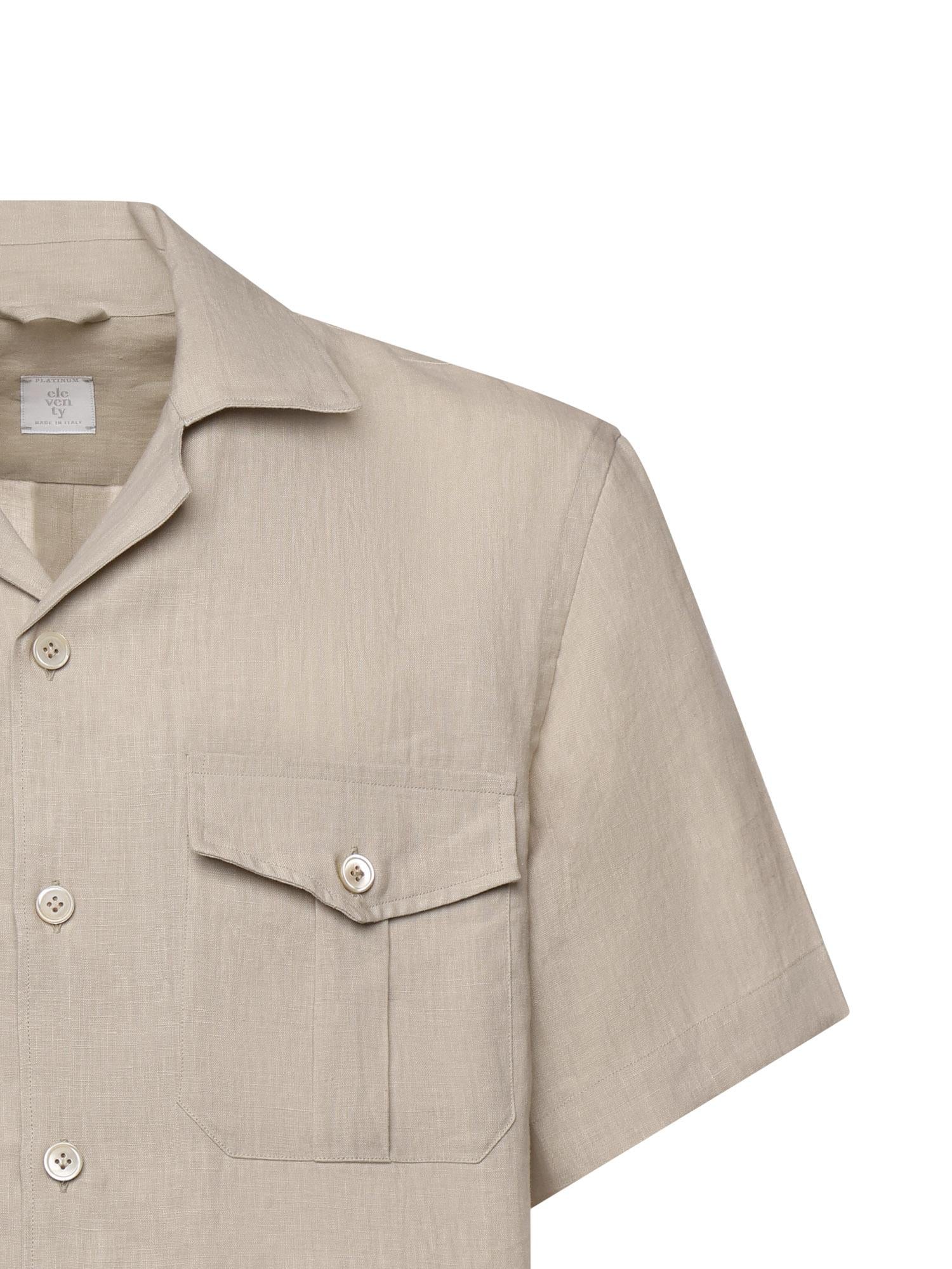 Camicia in lino M75CAMM04TES0I139 02NN ELEVENTY 