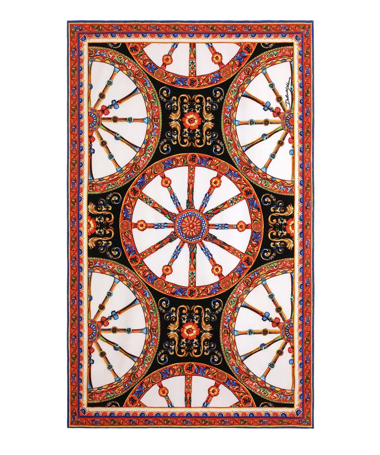 Telo mare in spugna stampa carretto O5A03J II7LHHD6CK DOLCE & GABBANA 