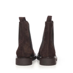 Stivaletti Chelsea in camoscio A56088 MORO CARMENS 