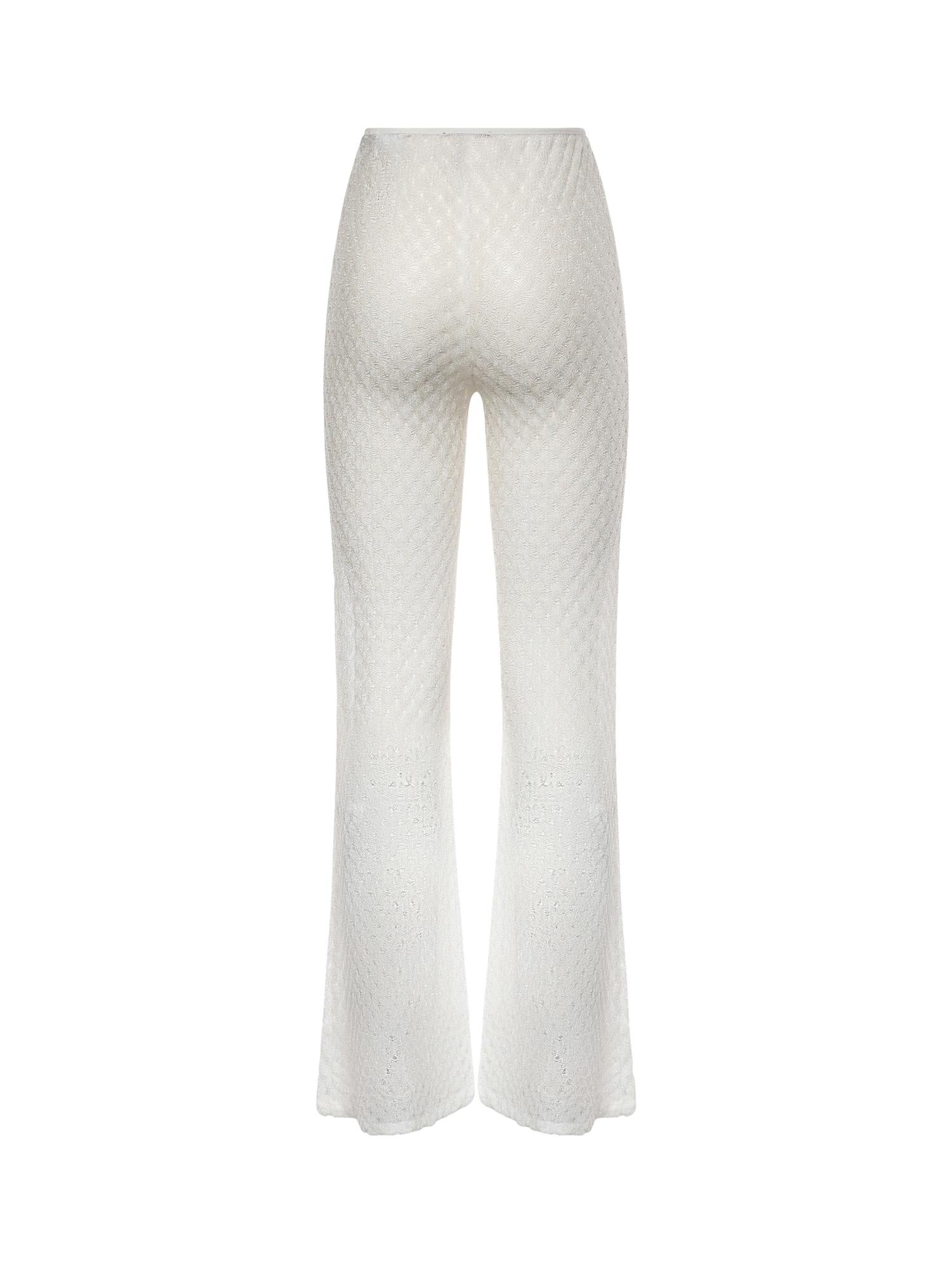 Pantaloni flare in viscosa lamé lavorazione raschel MC25SI00 BR014RS01JW MISSONI 
