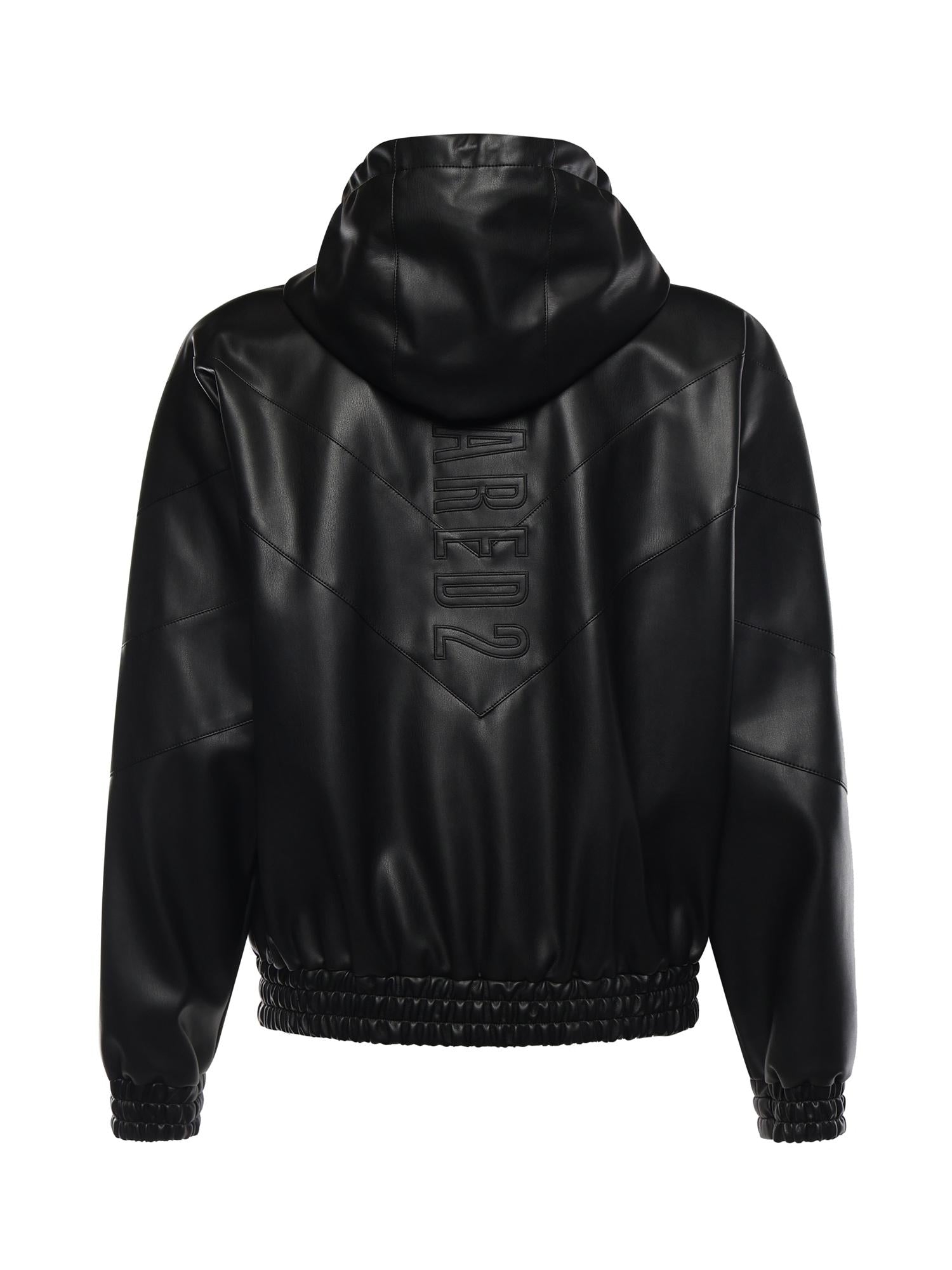 Giacca hoodie in similpelle S74AM1676 S60340900 DSQUARED2 