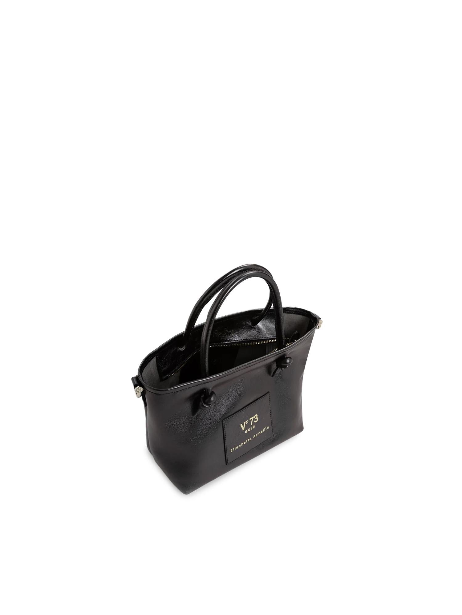 Mini bag in pelle con logo 73BP9VT02 LOLLI POPPOP BLACK V° 73 