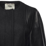 Giacca in lana e pelle<BR/><BR/> FJ7650 AJ0KF0TAZ FENDI 