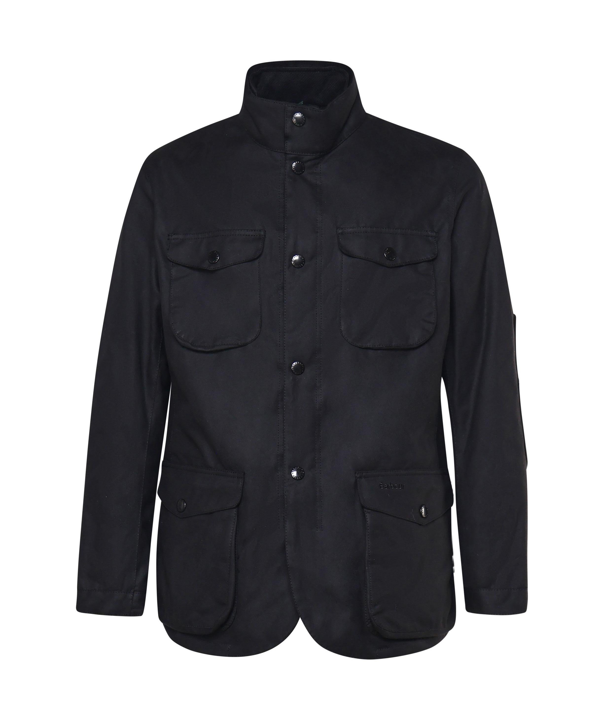 GIACCA CASUAL OGSTON WAX JKT IN COTONE NERO MWX0700 BK11 BARBOUR 