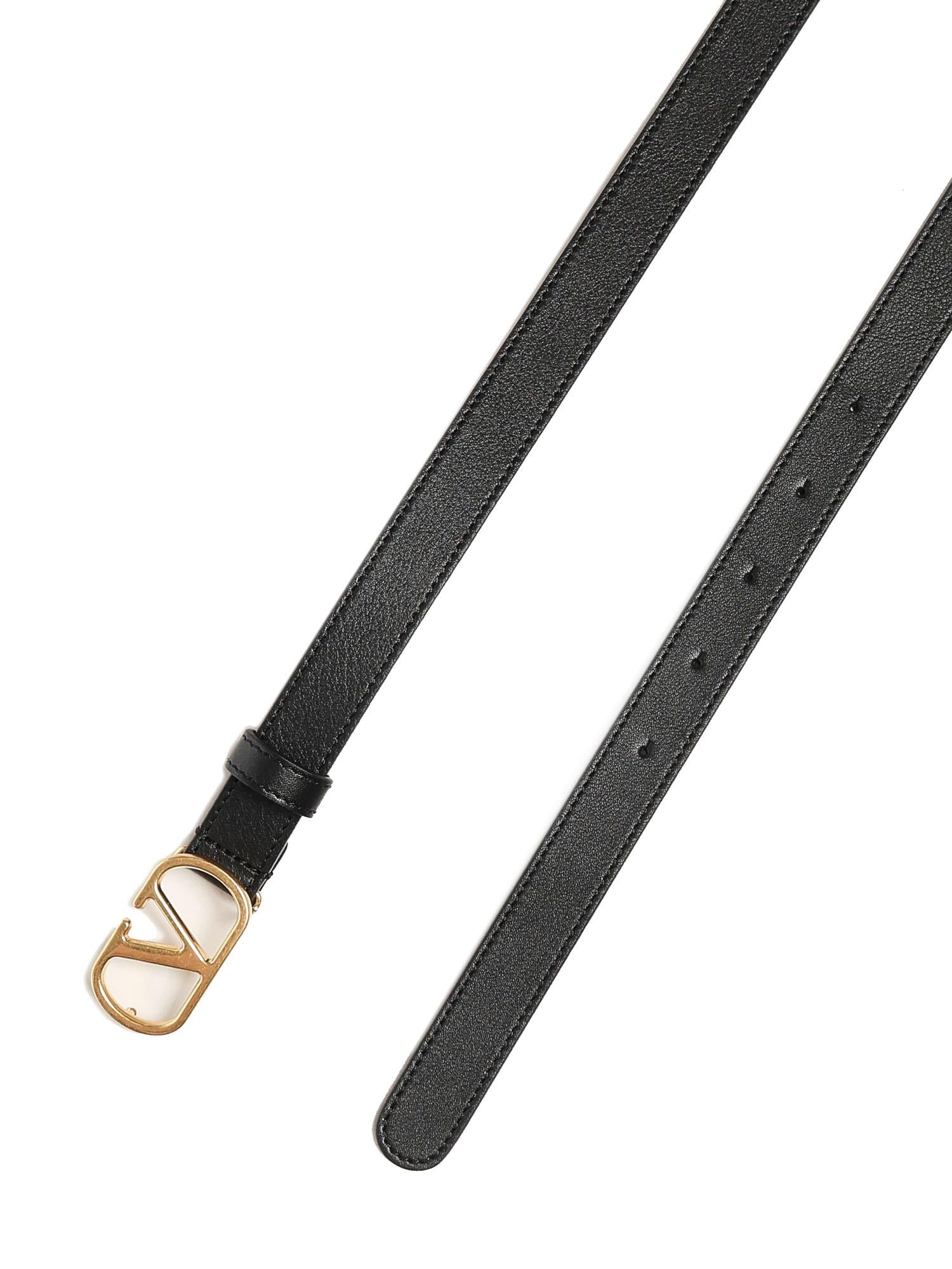 Cintura Vlogo Signature in pelle 8W2T0SM7 IYR0NO VALENTINO GARAVANI 