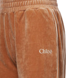 Pantaloni joggers in velluto con logo CH26AJP01188 271 CHLOÉ 