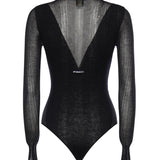Maglia body con trasparenze 106320 A34BZ99 PINKO 