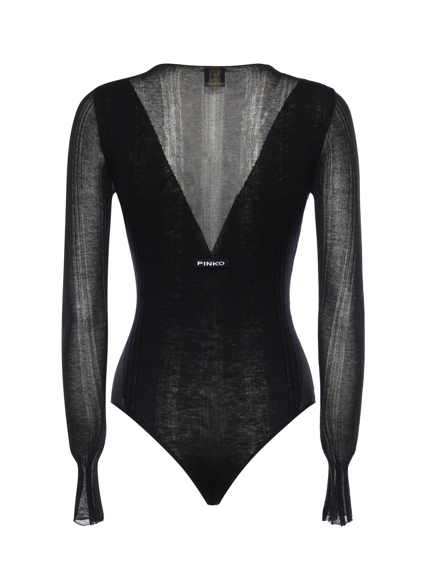 Maglia body con trasparenze 106320 A34BZ99 PINKO 