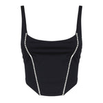 Top Corset con scollo tondo CORSET -BLUE THE ARCHIVIA 