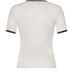 T-shirt in cotone 125JTS0117JS0203 HERITAGEWHITE/BORDEAUX COURREGES 