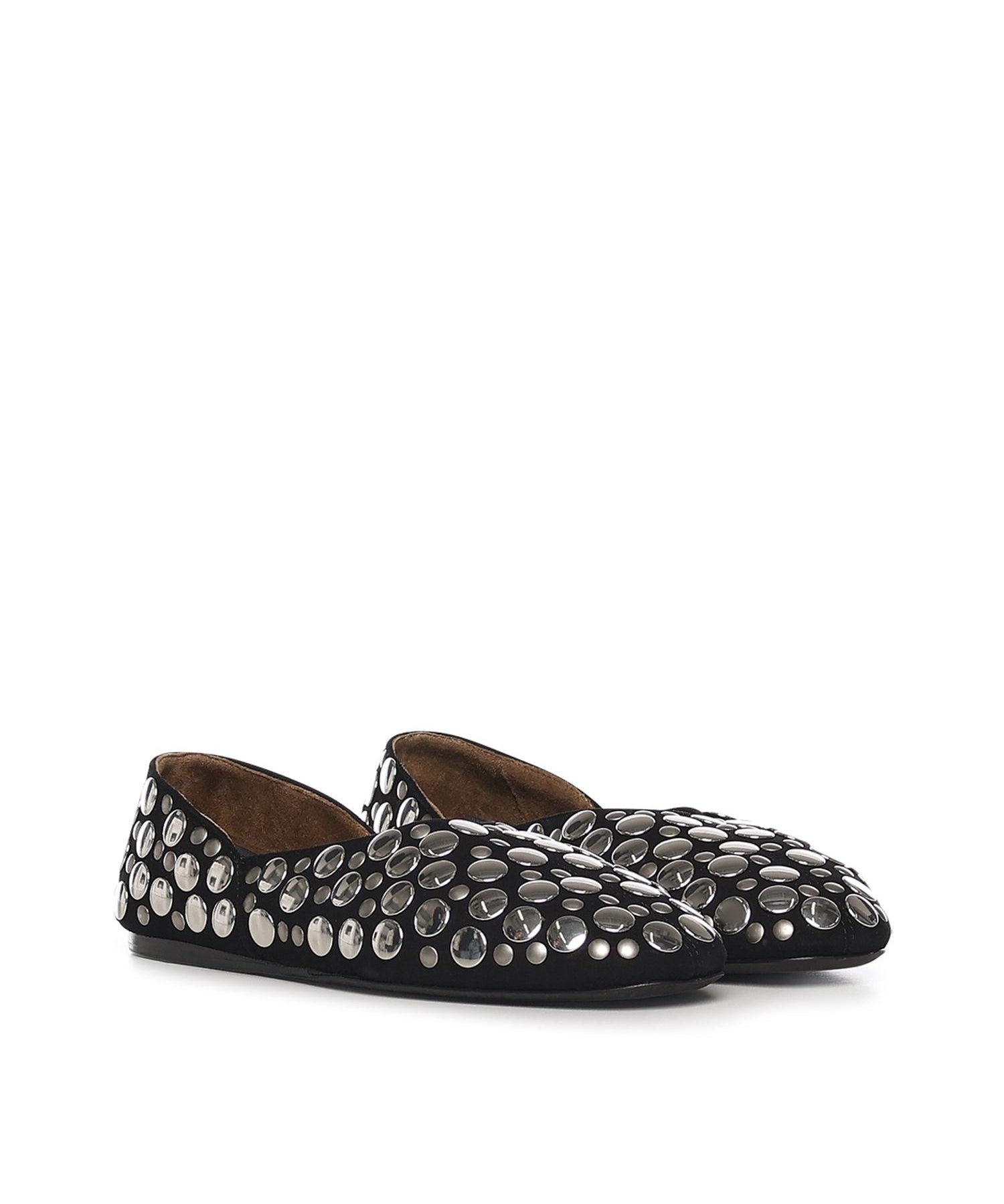Ballerine Jane in pelle scamosciata con borchie F4059 970L970 KHAITE 