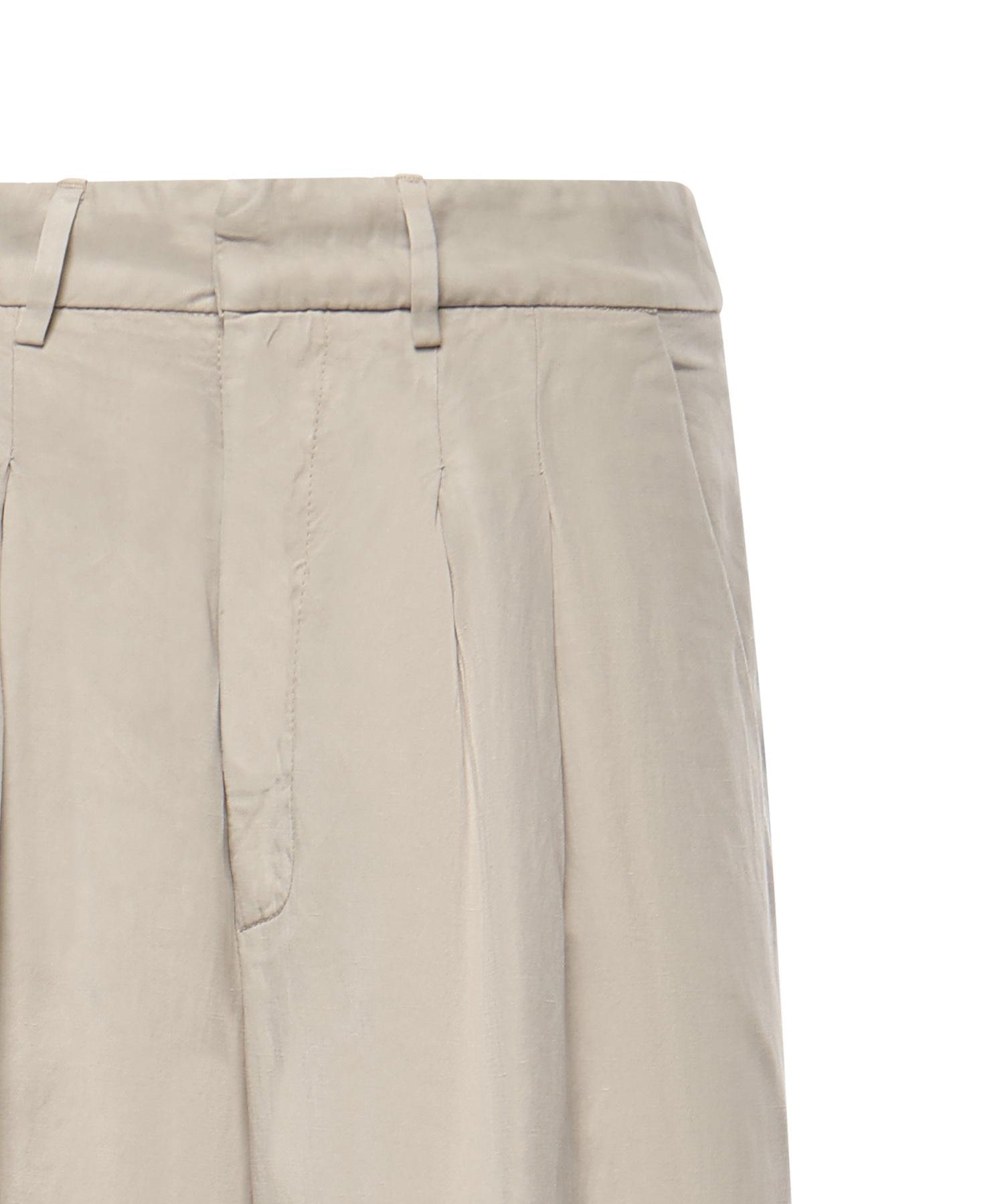 Pantaloni Elois in lino e lyocell DP843 CF0197DBM5010 DONDUP 