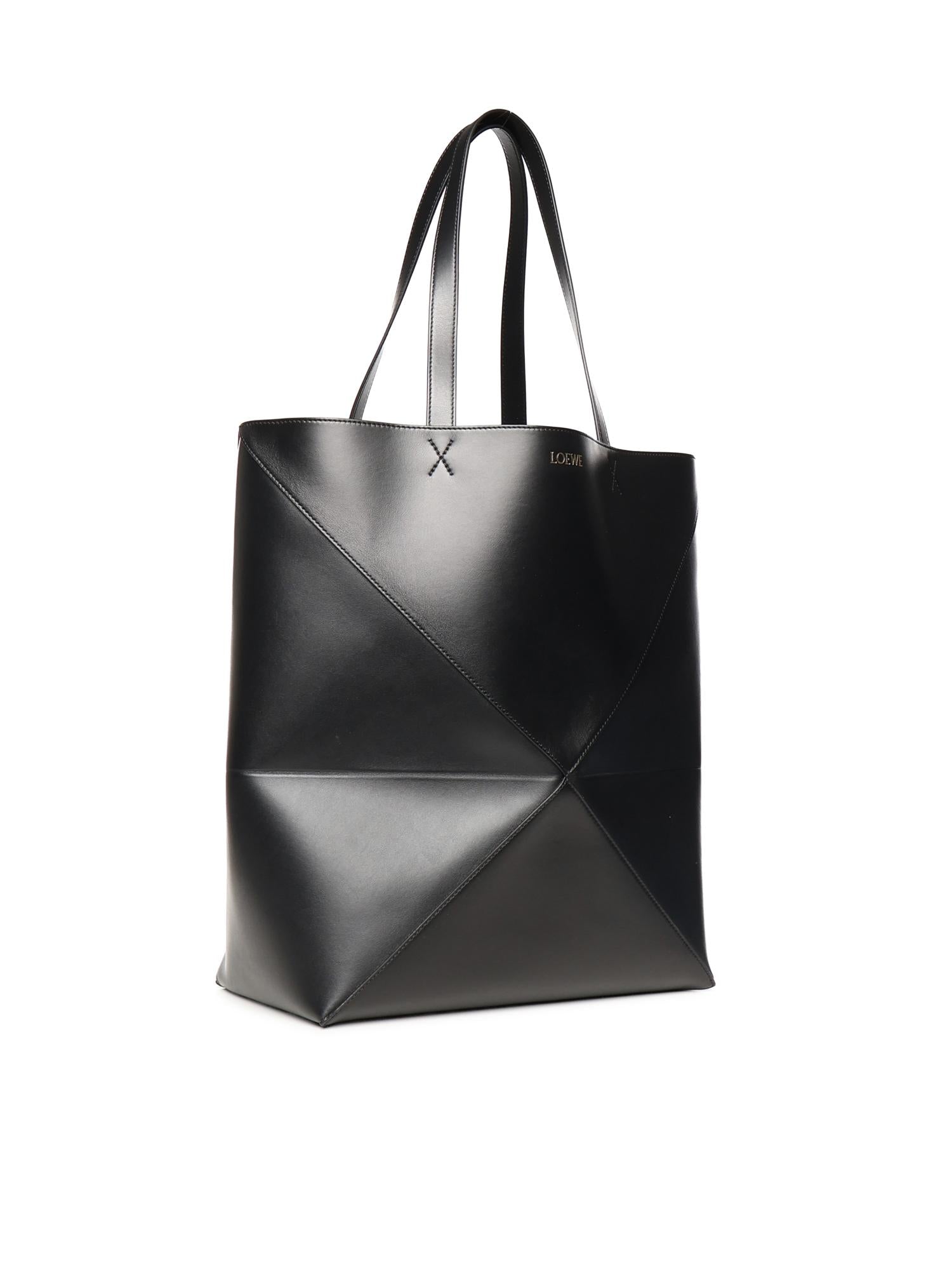 Borsa Puzzle Fold Tote XL in pelle di vitello B933Q18X01 1100 LOEWE 