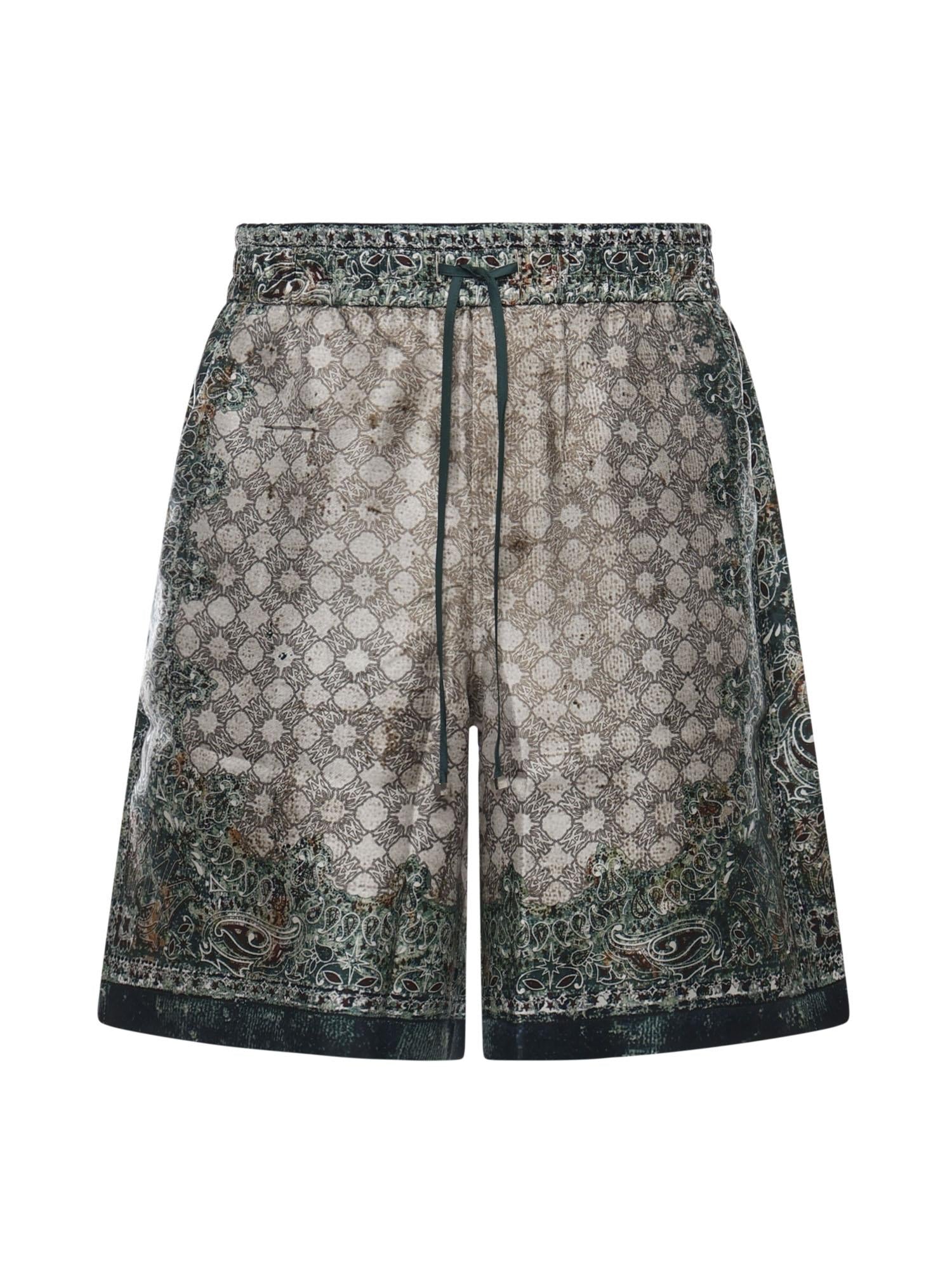 Bermuda con stampa in seta AMBMSO1036 900 AMIRI 