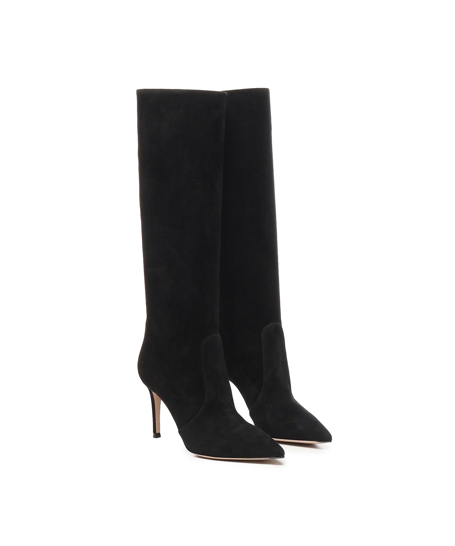 Stivali in camoscio G80626 85RICC45NERO GIANVITO ROSSI 