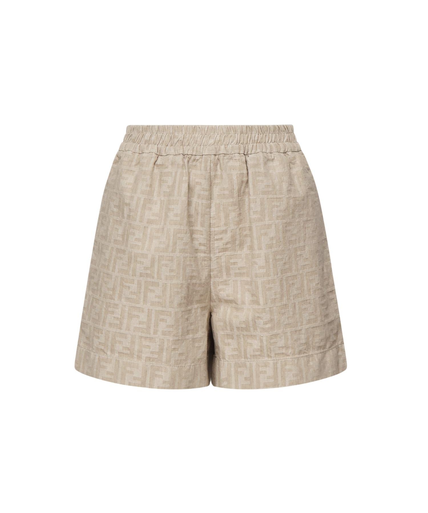Short in chambray FF jacquard<BR/> FLP870 ASMFF1SAZ FENDI 