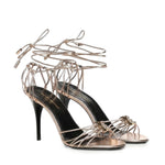 Sandali Babylone in pelle metallizzata 785706 0NL005912 SAINT LAURENT 
