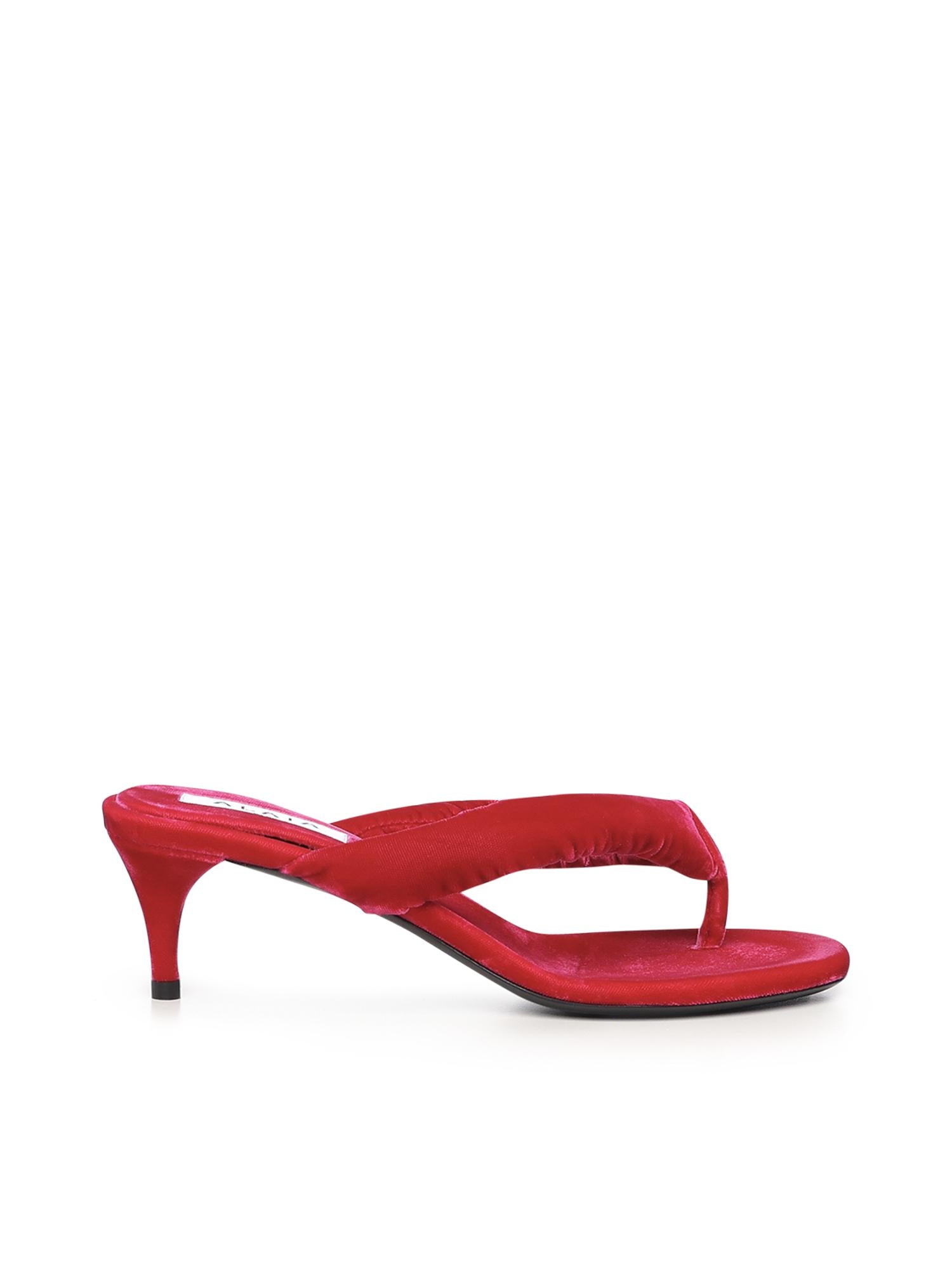 Mule infradito con tacco in velluto AA3S2003A014 426 ALAIA 