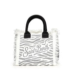 Borsa Vanity in canvas con stampa zebrata e strass VANI001 00271L MC2 SAINT BARTH 