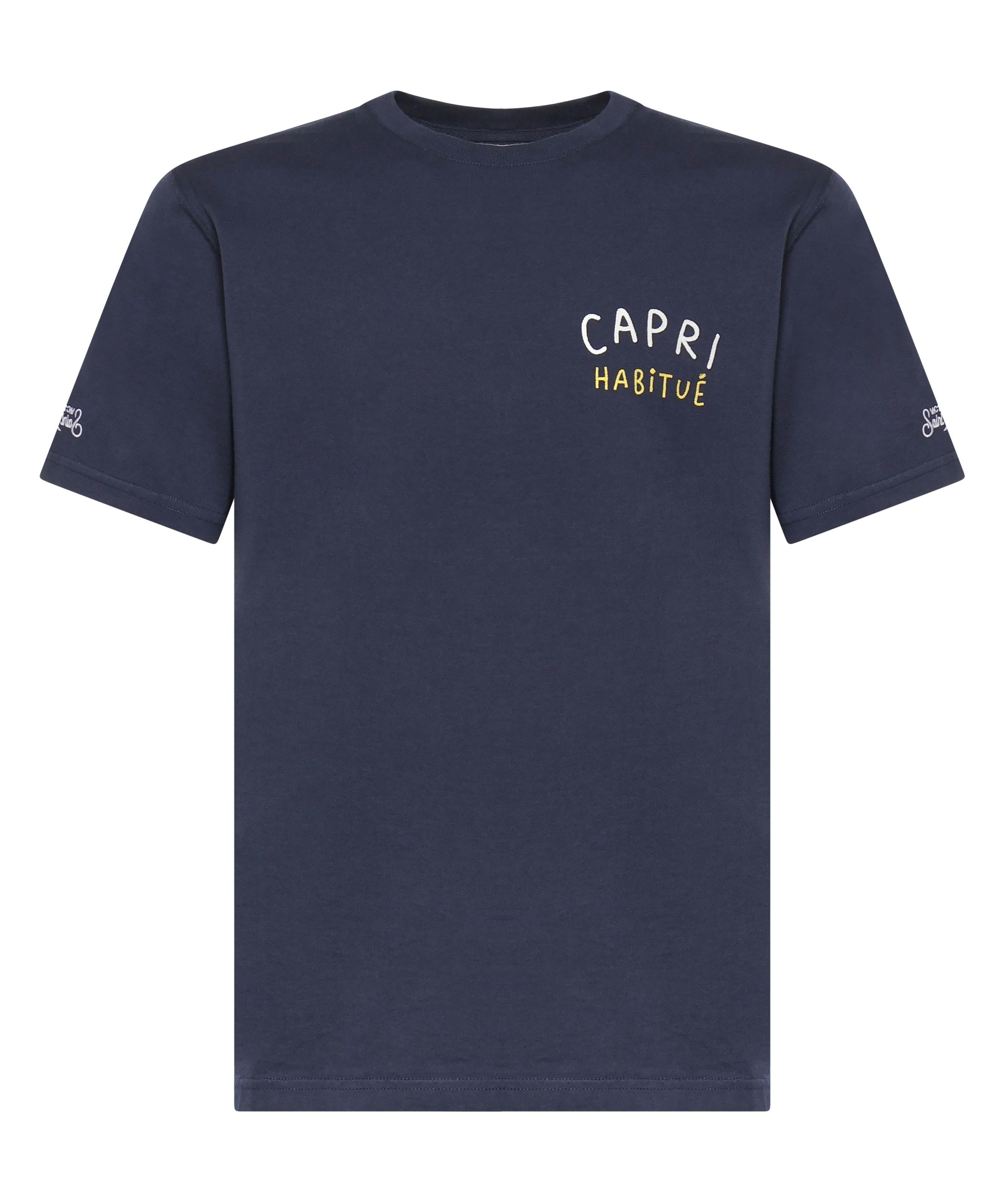 T-shirt con ricamo in cotone PRL0002 02502L MC2 SAINT BARTH 