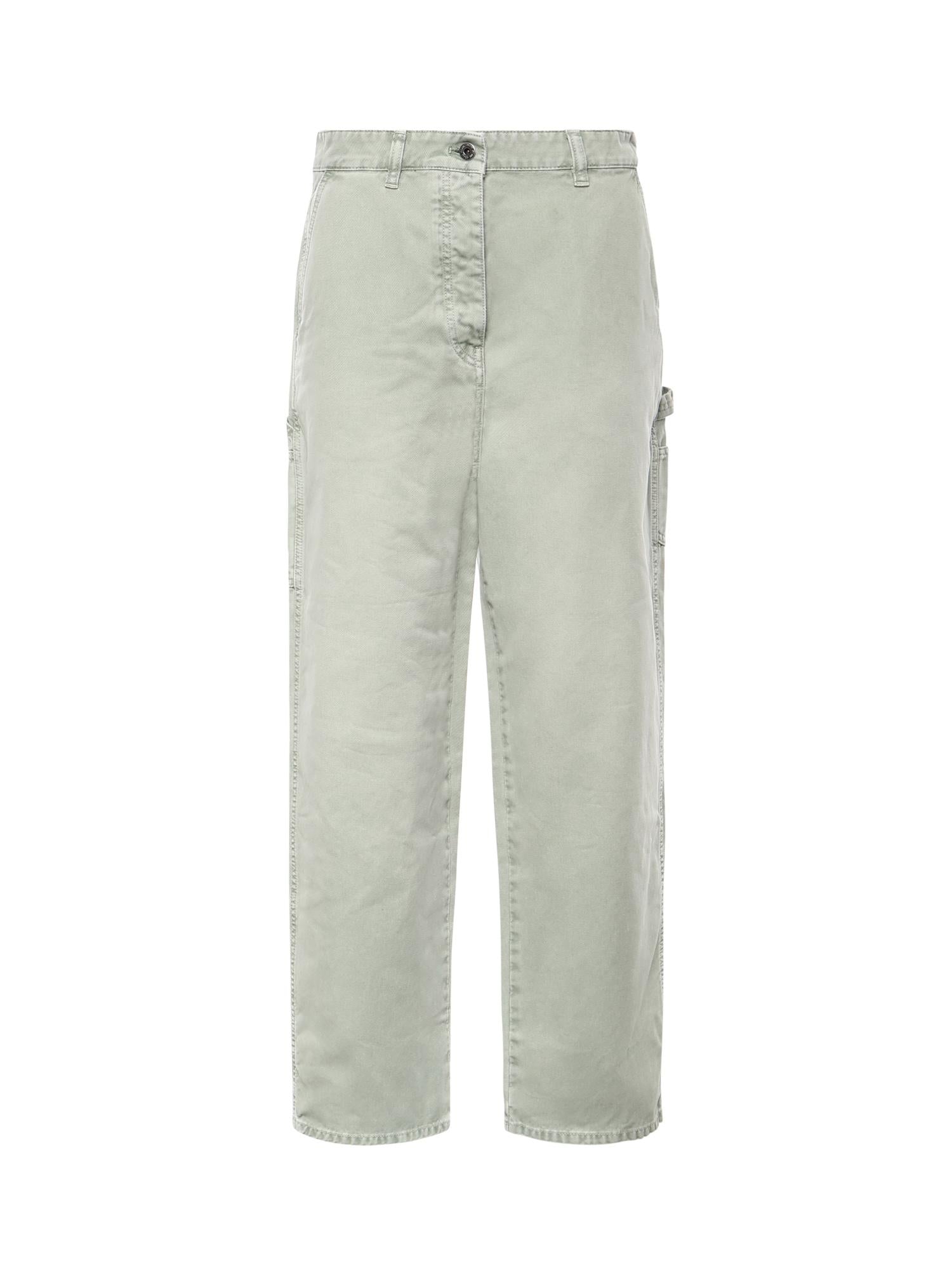 Pantaloni in gabardine con logo MP1723 1350F0089 MIU MIU 