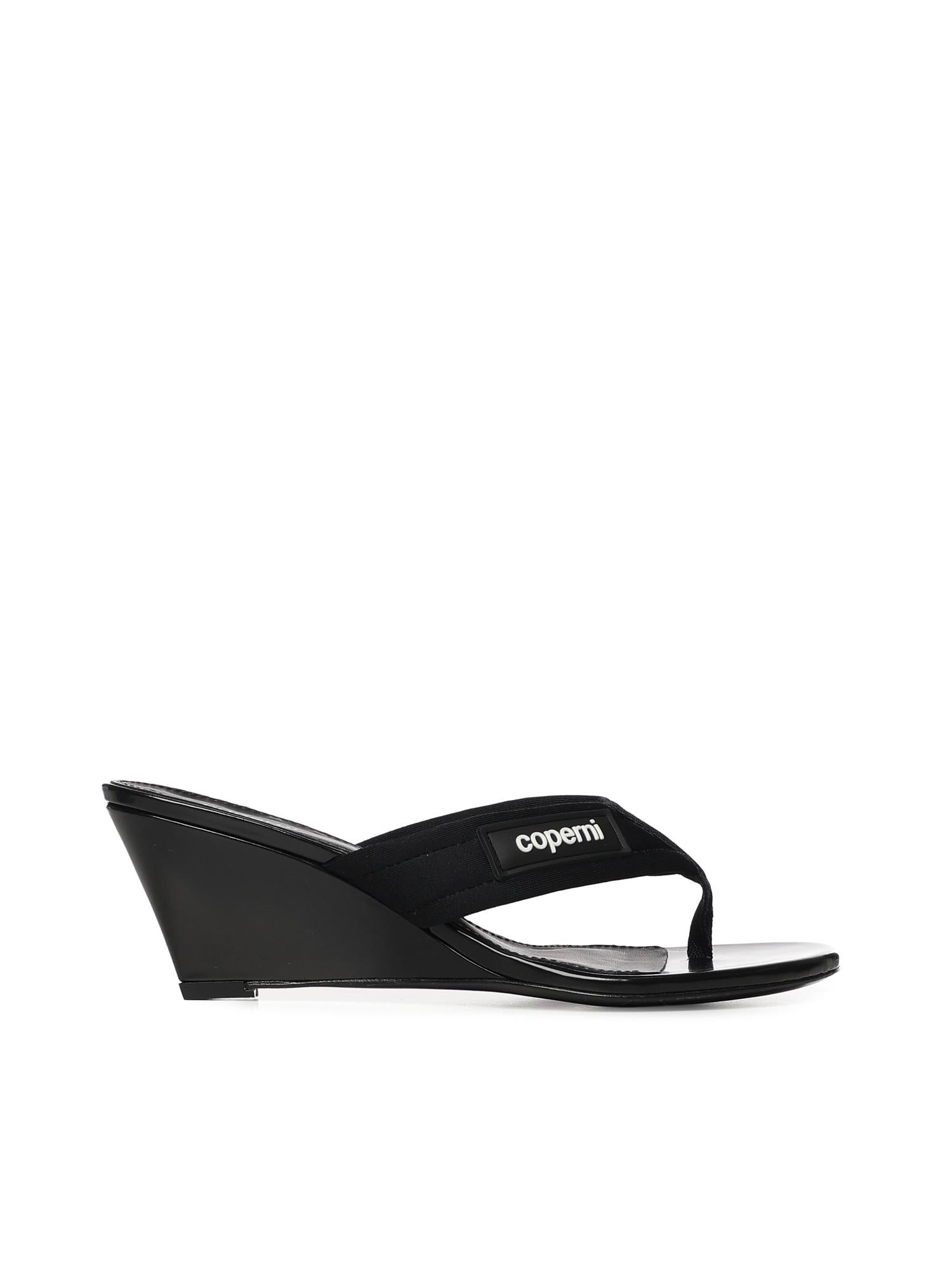 Sandali infradito con zeppa e logo COPSH97F3070 BLK COPERNI 
