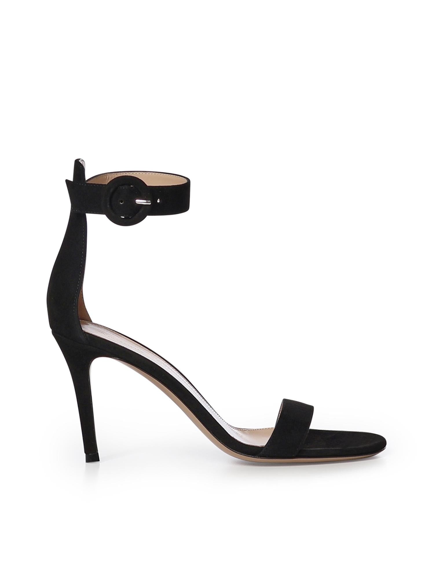 Sandali Portofino in camoscio G60953 85RICCAMNERO GIANVITO ROSSI 