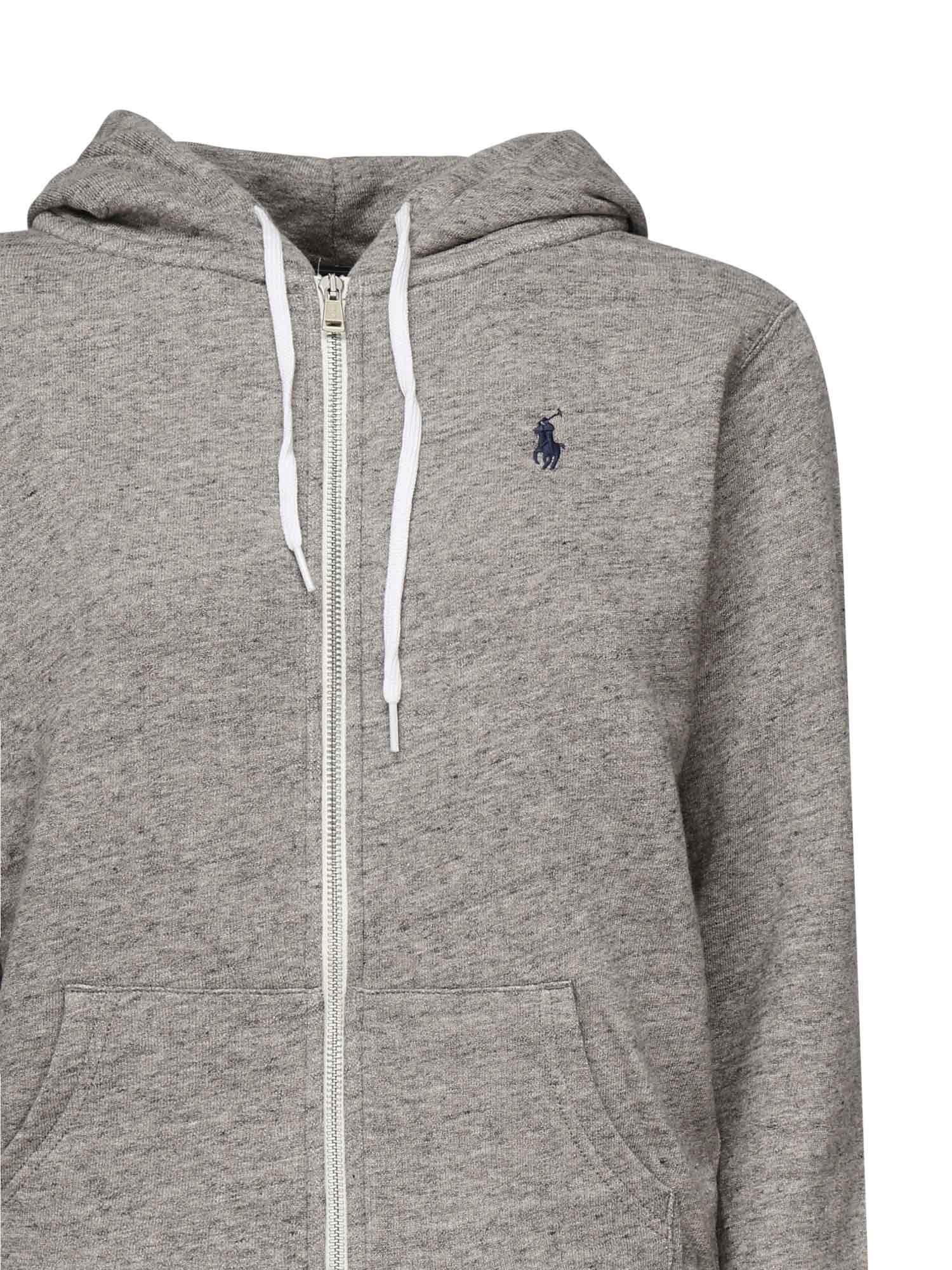 Felpa con zip e logo<BR/> 211935584 005 POLO RALPH LAUREN 