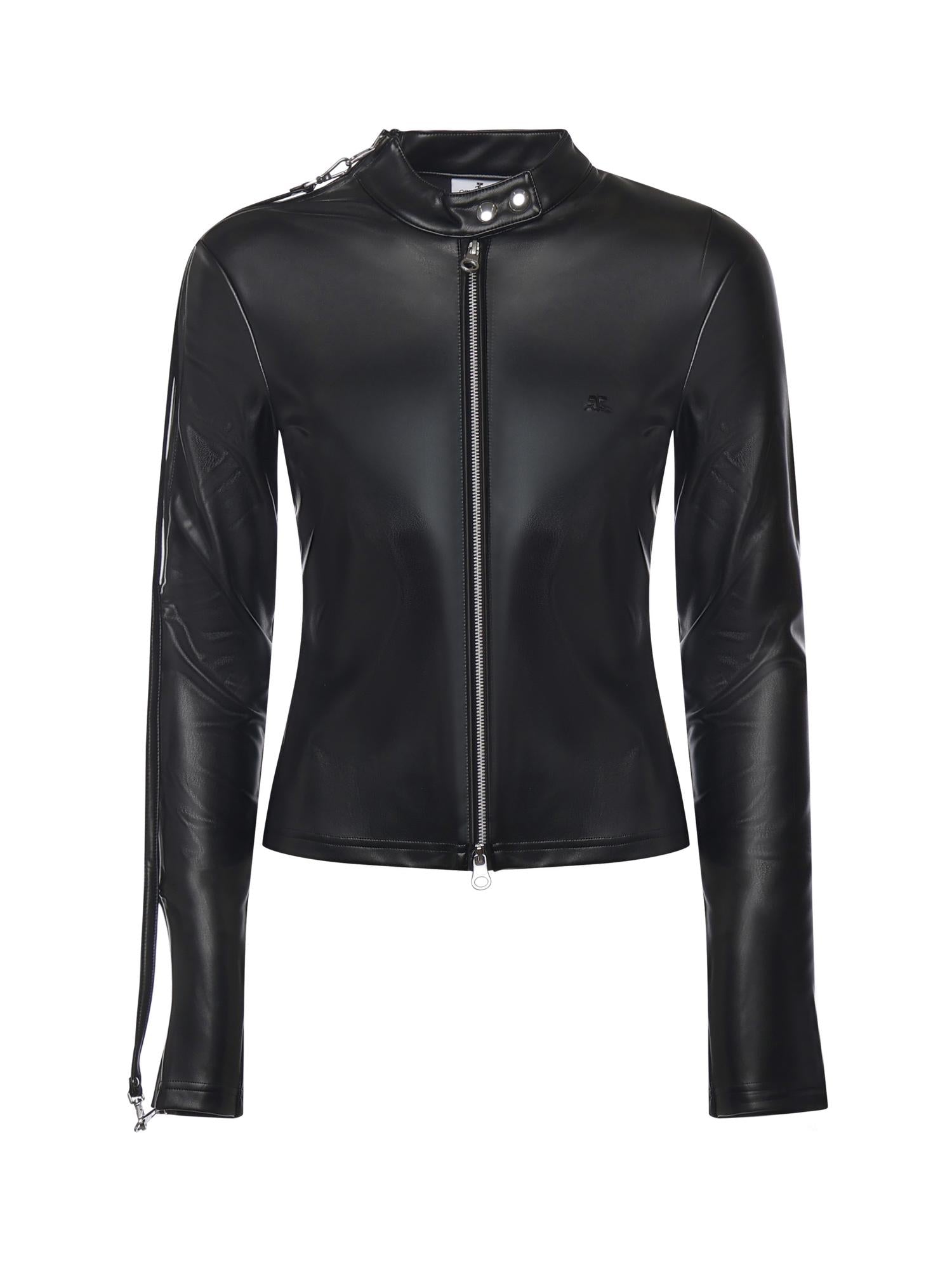 Top biker con zip 325CT0436PU0049 9999 COURREGES 