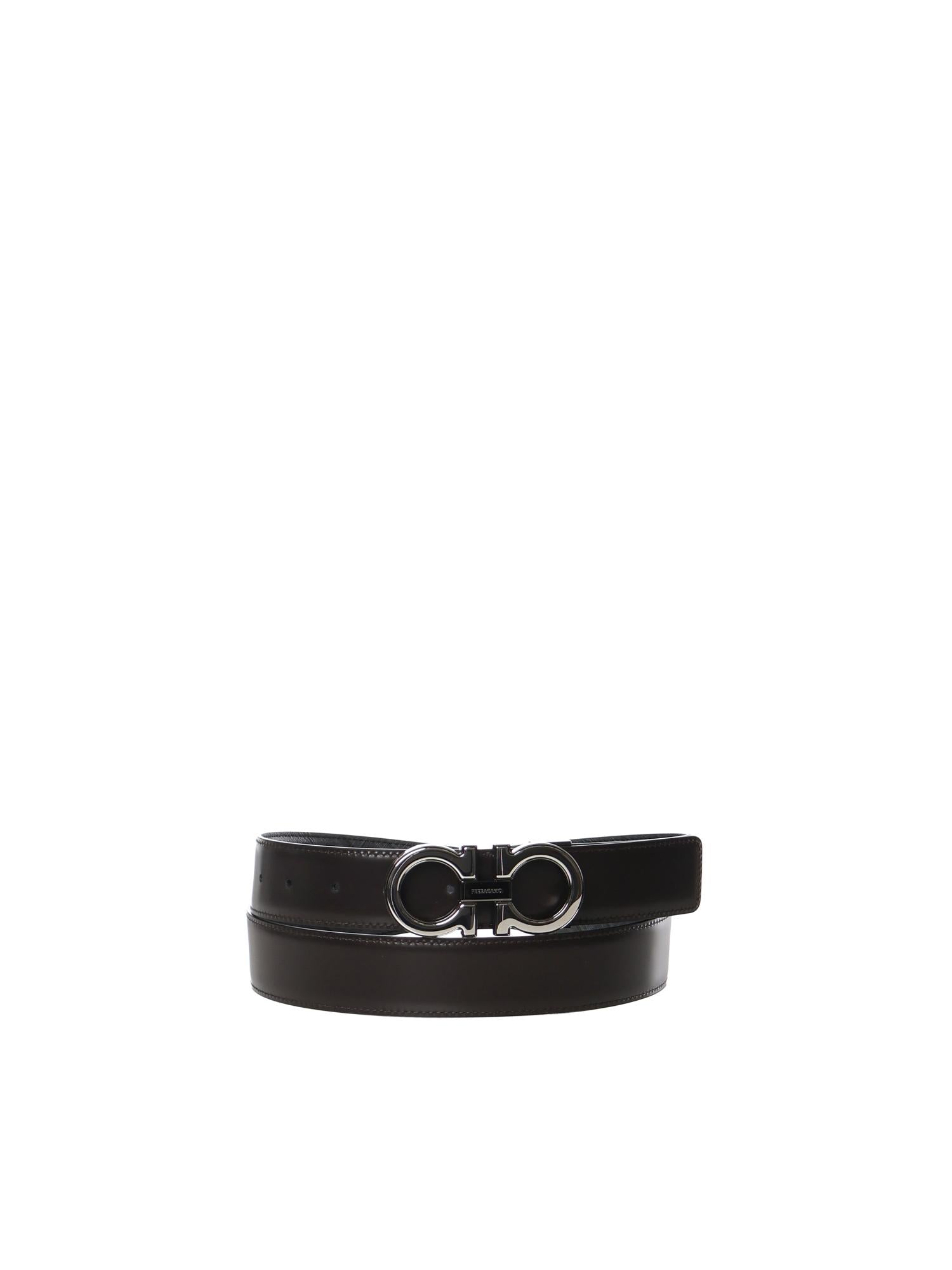 Cintura Gancini in pelle 670633 788425001 FERRAGAMO 
