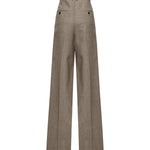 Pantaloni a gamba ampia in lana 824389 Y5K322656 SAINT LAURENT 