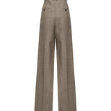 Pantaloni a gamba ampia in lana 824389 Y5K322656 SAINT LAURENT 