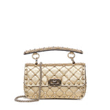 Borsa Rockstud Spike in nappa laminata 7W2B0123 IEWCES VALENTINO GARAVANI 