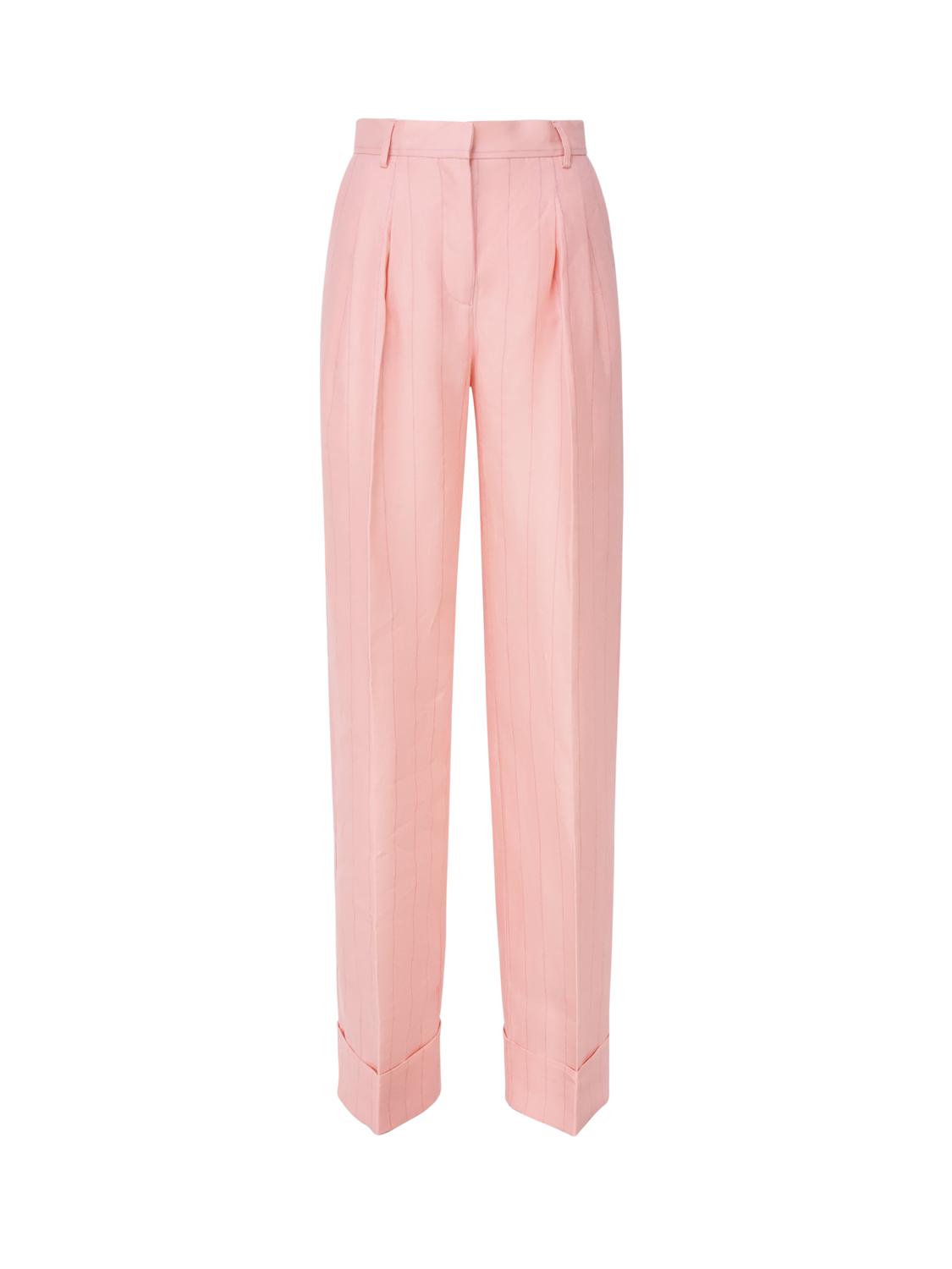Pantaloni Nathalie in misto lino TM150407B TNL010PINK THE ANDAMANE 