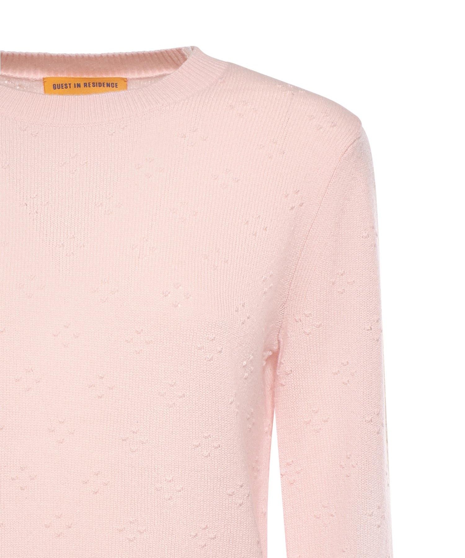 Maglione Compass Shrunken Crew in cashmere W40010PL POWDER PINK GUEST IN RESIDENCE 