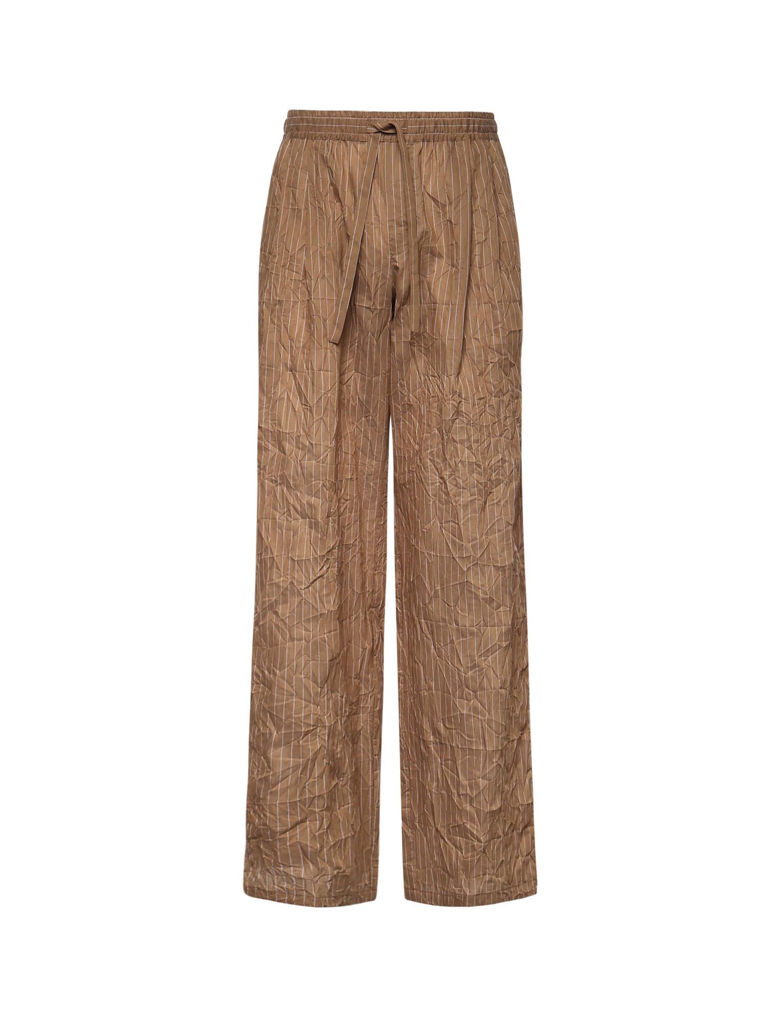 Pantaloni vanity in tessuto rigato froissé GP1N9T FBMFTS8054 DOLCE & GABBANA 