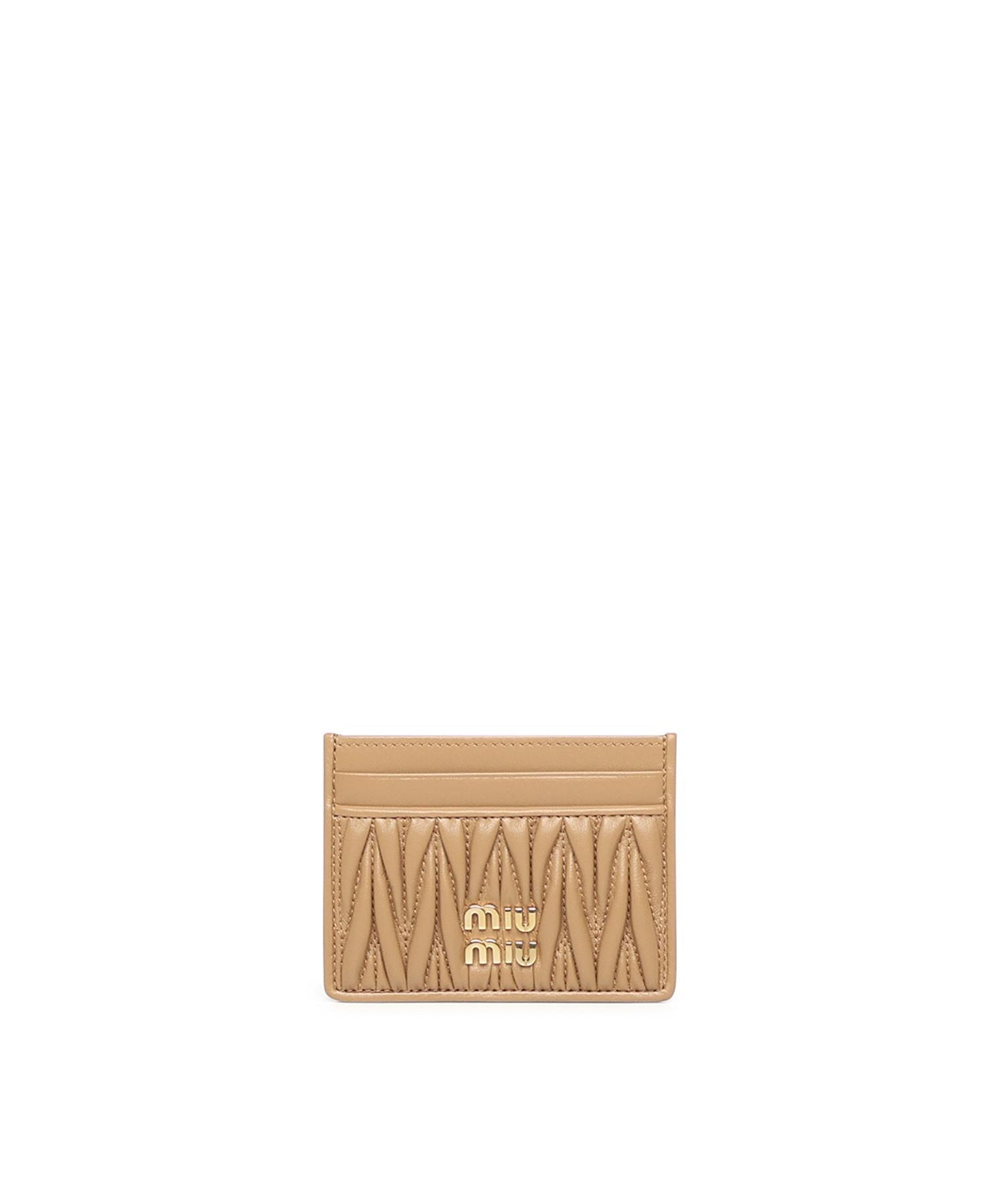 Portacarte in nappa matelassé 5MC076 AFPPF098L MIU MIU 